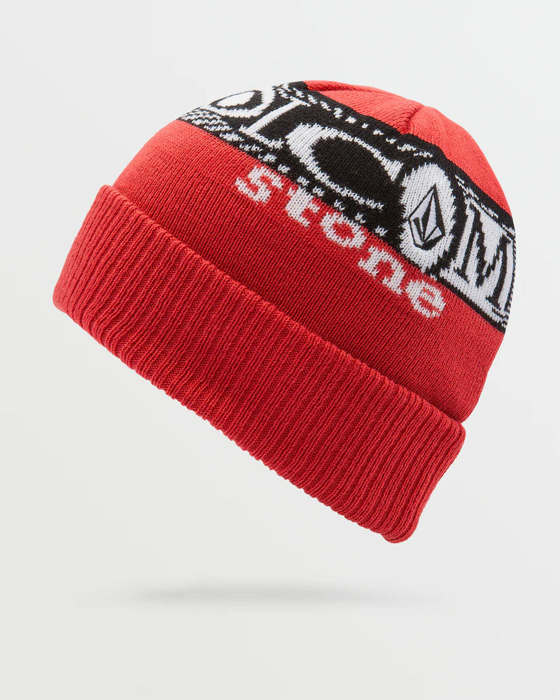 Load image into Gallery viewer, Volcom Men&#39;s Stone Legacy Beanie Ribbon Red D5842401_RNR
