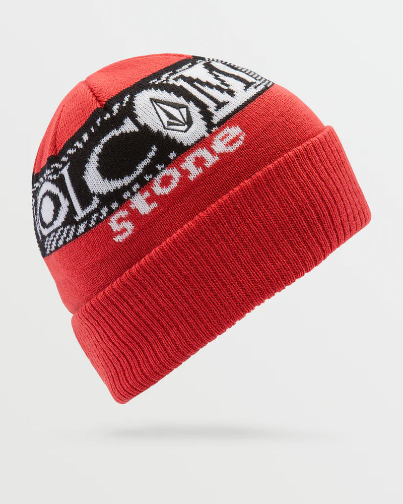 Load image into Gallery viewer, Volcom Men&#39;s Stone Legacy Beanie Ribbon Red D5842401_RNR
