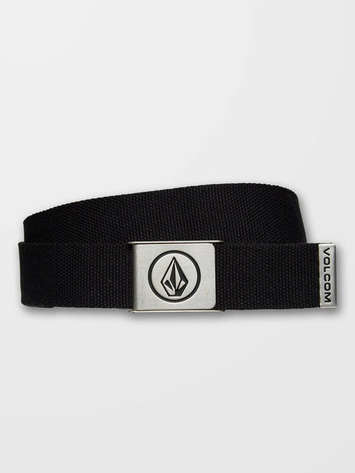 Volcom Men's Circle Web Belt Black D5932102-BLK