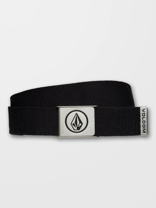 Volcom Men's Circle Web Belt Black D5932102-BLK