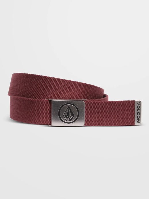 Volcom Men's Circle Web Belt Merlot D5932102-MER