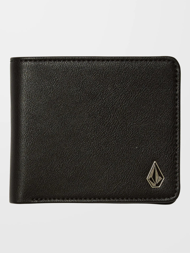 Load image into Gallery viewer, Volcom Men&#39;s Slim Stone Small Wallet Black D6032054_BLK
