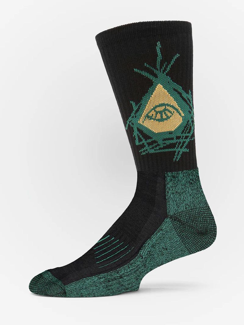 Load image into Gallery viewer, Volcom Men&#39;s Tokyo True Bryan Iguchi Socks Stealth D6332401_STH
