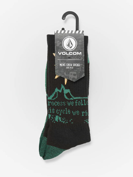 Volcom Men's Tokyo True Bryan Iguchi Socks Stealth D6332401_STH