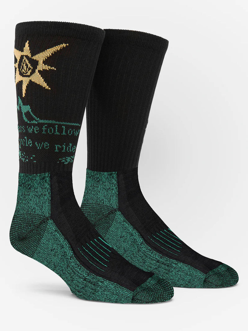 Load image into Gallery viewer, Volcom Men&#39;s Tokyo True Bryan Iguchi Socks Stealth D6332401_STH
