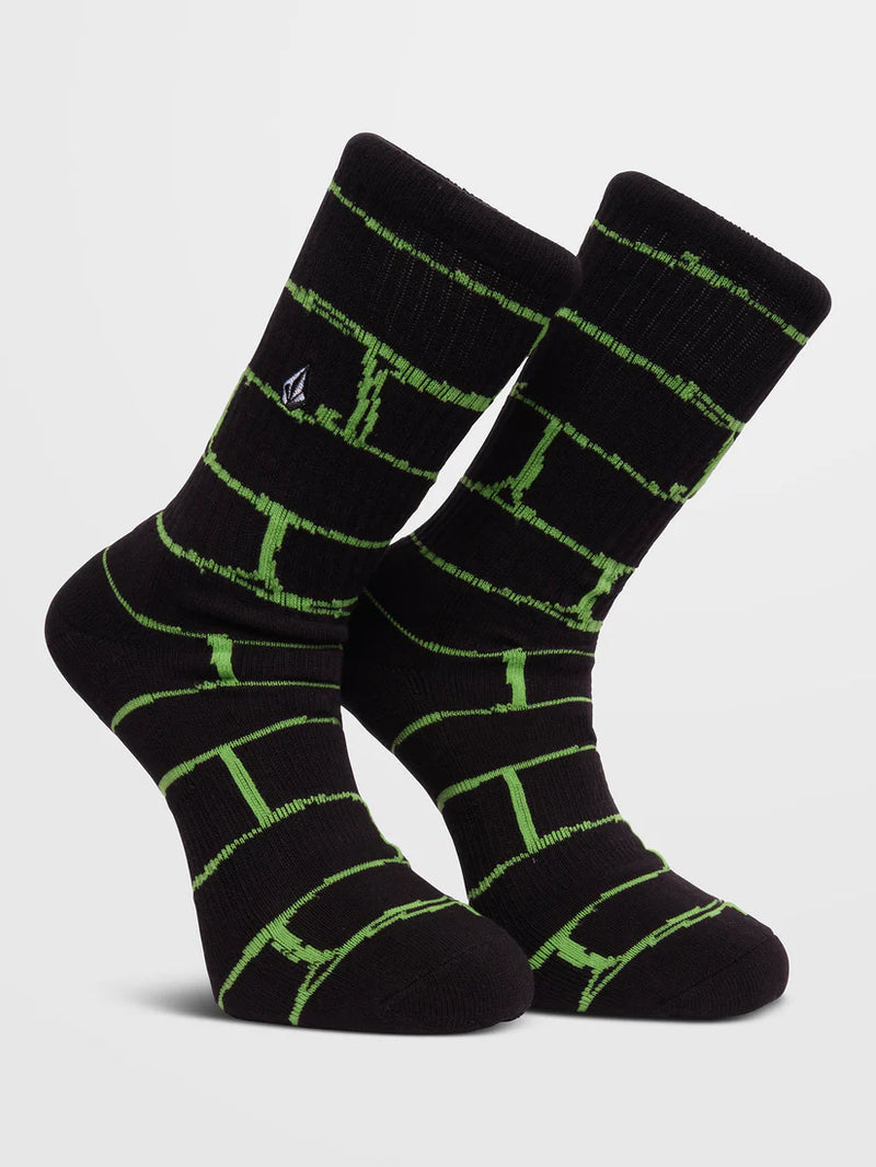 Load image into Gallery viewer, Volcom Men&#39;s Bricker Socks Black D6332404_BLK
