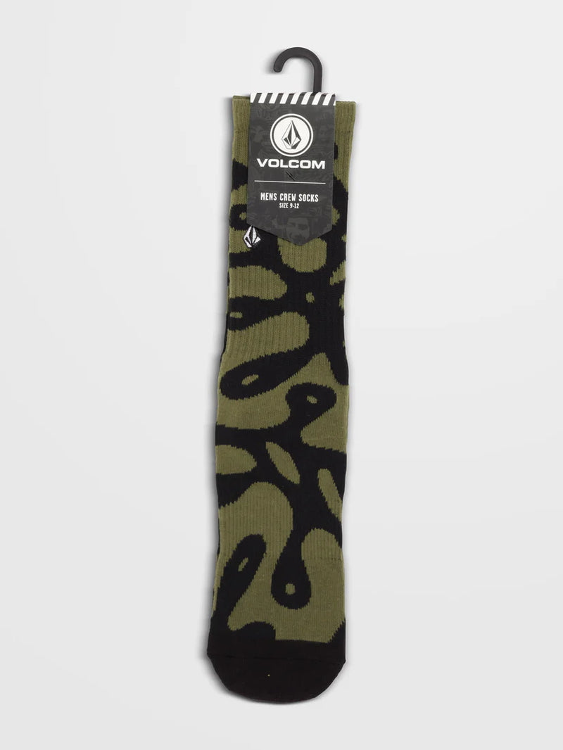 Load image into Gallery viewer, Volcom Men&#39;s Zephyr Socks Wintermoss D6332405_WMS
