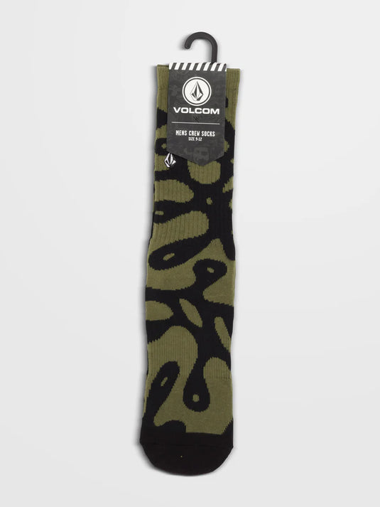 Volcom Men's Zephyr Socks Wintermoss D6332405_WMS