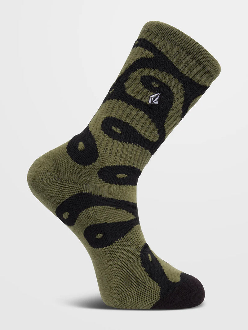 Load image into Gallery viewer, Volcom Men&#39;s Zephyr Socks Wintermoss D6332405_WMS
