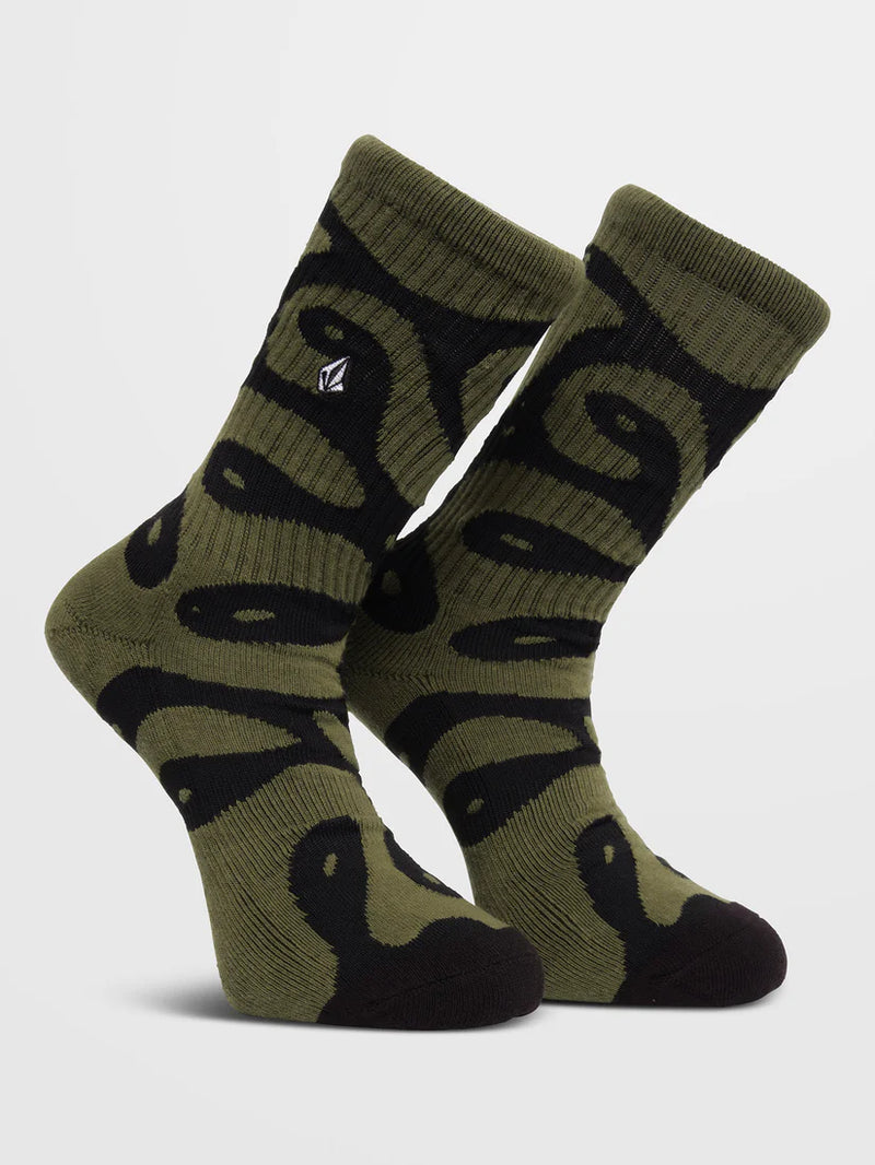 Load image into Gallery viewer, Volcom Men&#39;s Zephyr Socks Wintermoss D6332405_WMS
