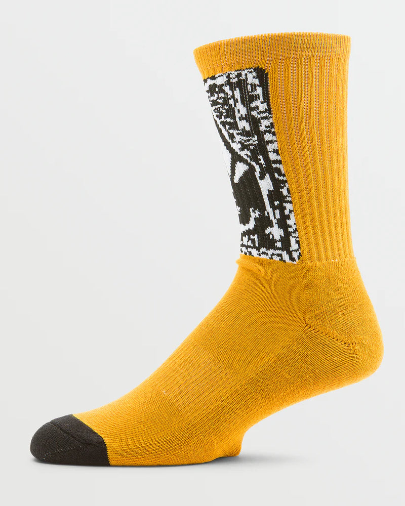 Load image into Gallery viewer, Volcom Men&#39;s Dental Socks Old Gold D6342401_OGD
