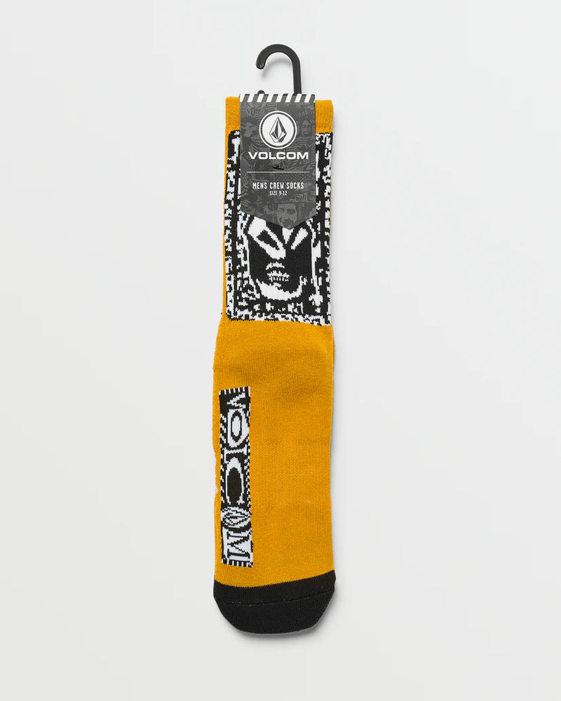 Load image into Gallery viewer, Volcom Men&#39;s Dental Socks Old Gold D6342401_OGD
