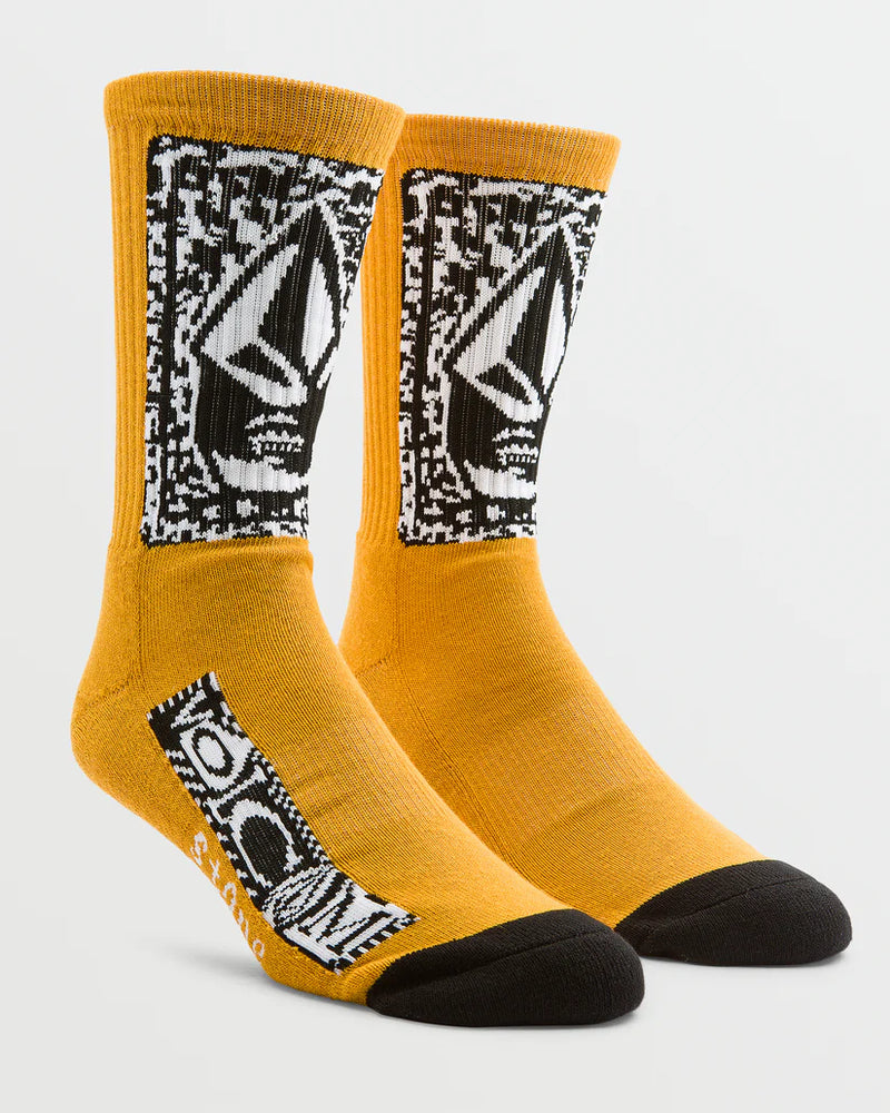 Load image into Gallery viewer, Volcom Men&#39;s Dental Socks Old Gold D6342401_OGD
