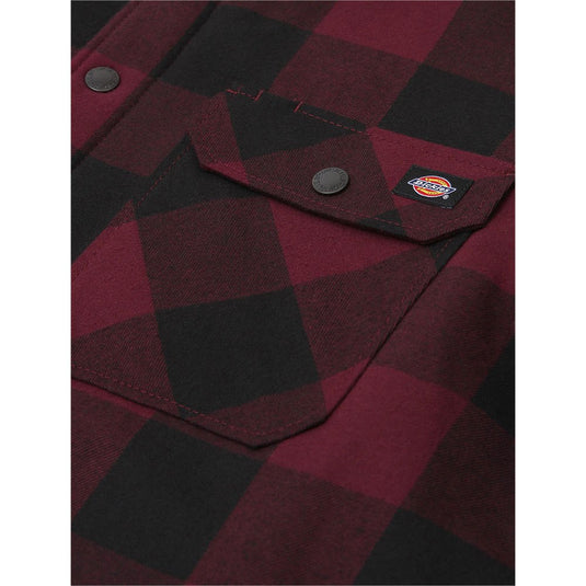 Dickies Lined Sacramento Shirt Maroon DK0A4XGRMR01