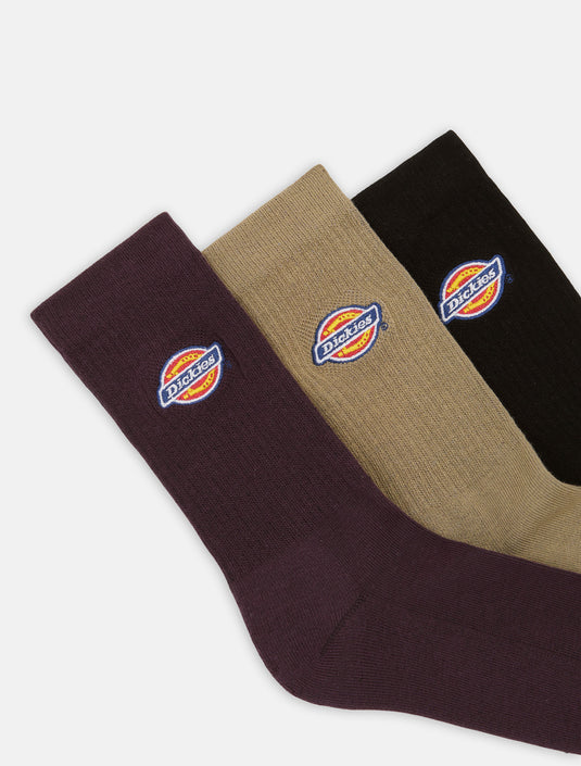 Dickies Unisex Valley Grove Socks Plum DK0A4X82J561