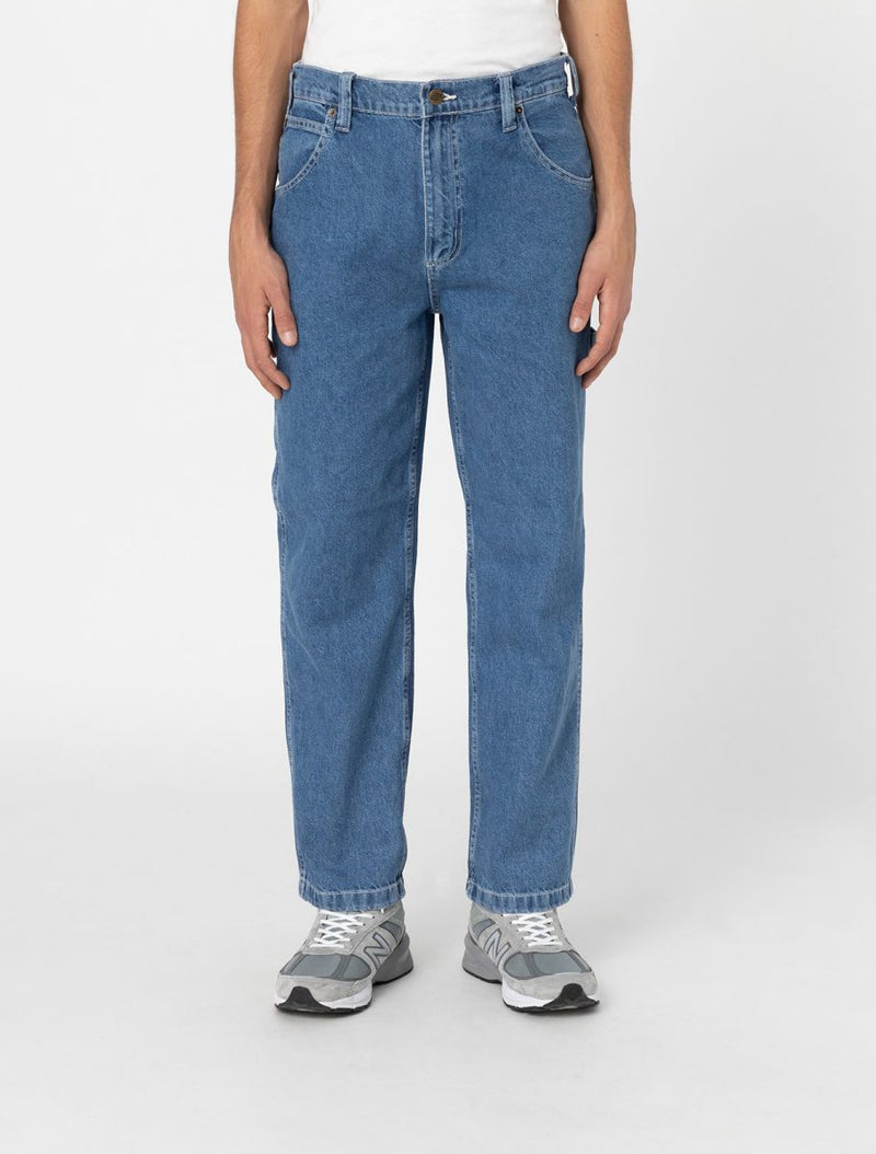 Load image into Gallery viewer, Dickies Men&#39;s Garyville Denim Pants Classic Blue DK0A4XECCLB1
