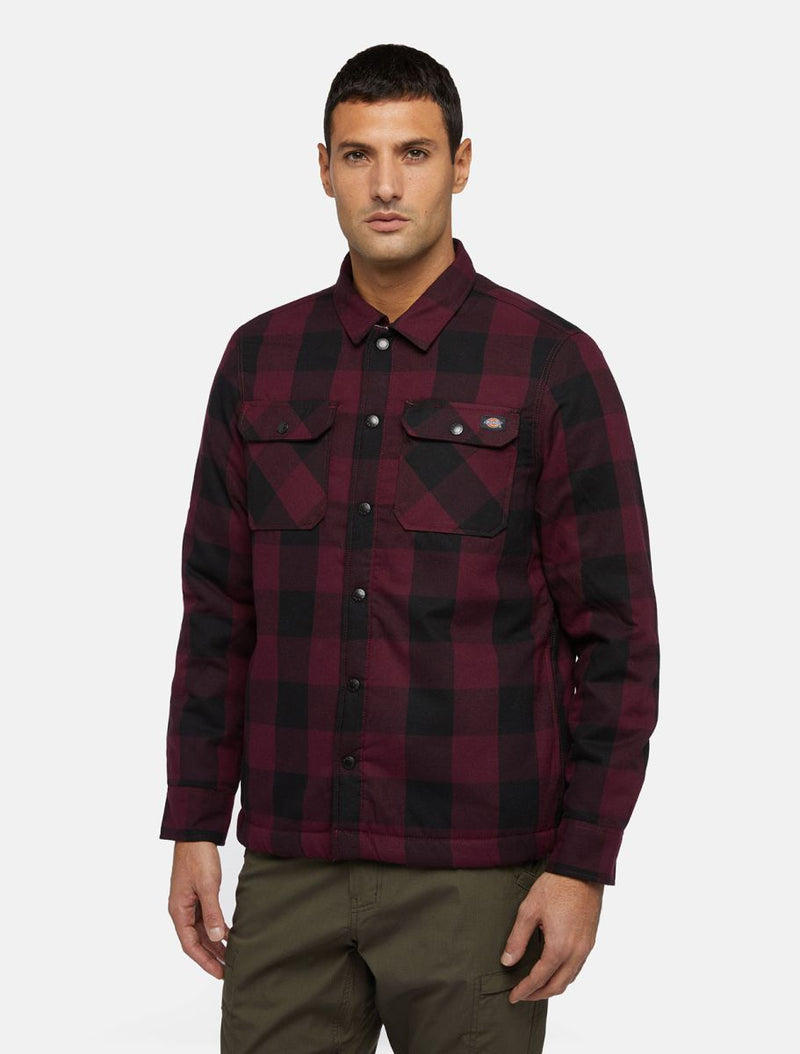 Load image into Gallery viewer, Dickies Lined Sacramento Shirt Maroon DK0A4XGRMR01
