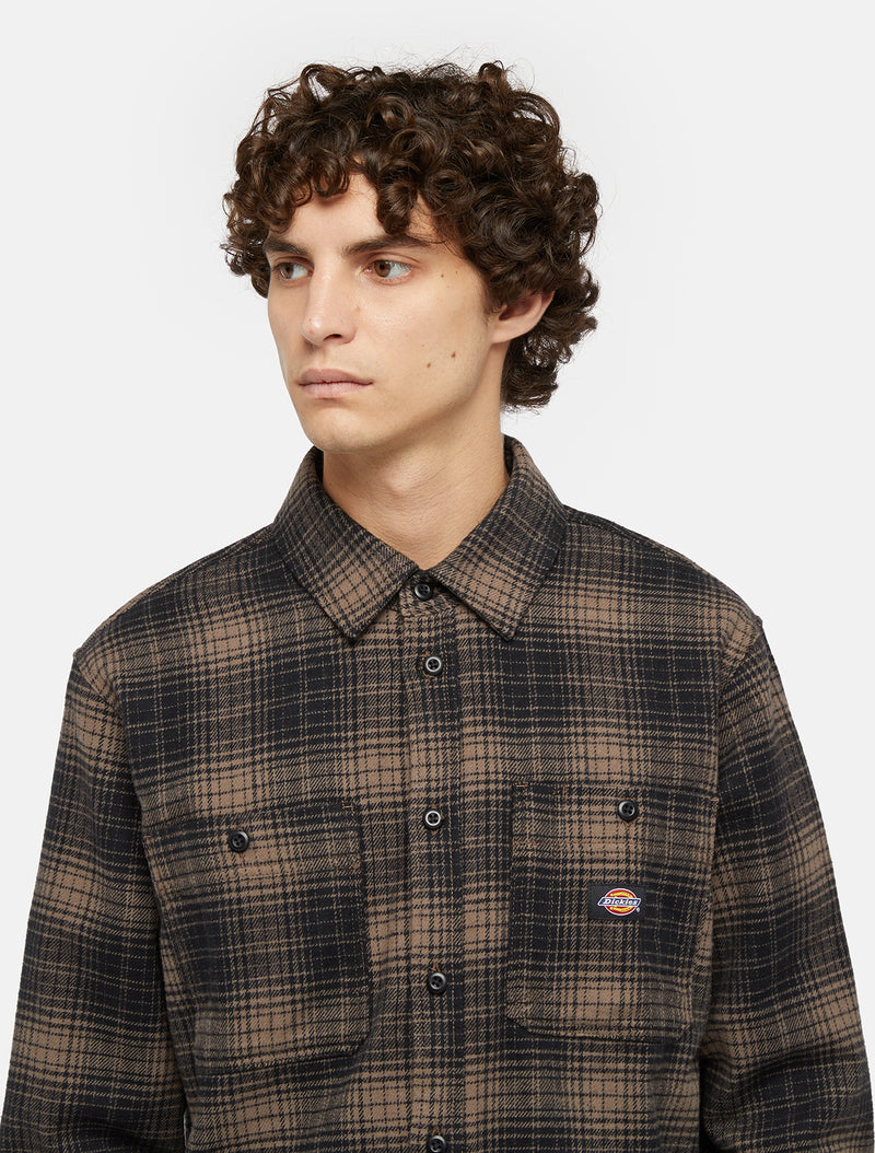 Load image into Gallery viewer, Dickies Men&#39;s Evansville Long Sleeve Shirt Mushroom DK0A4XGTMR
