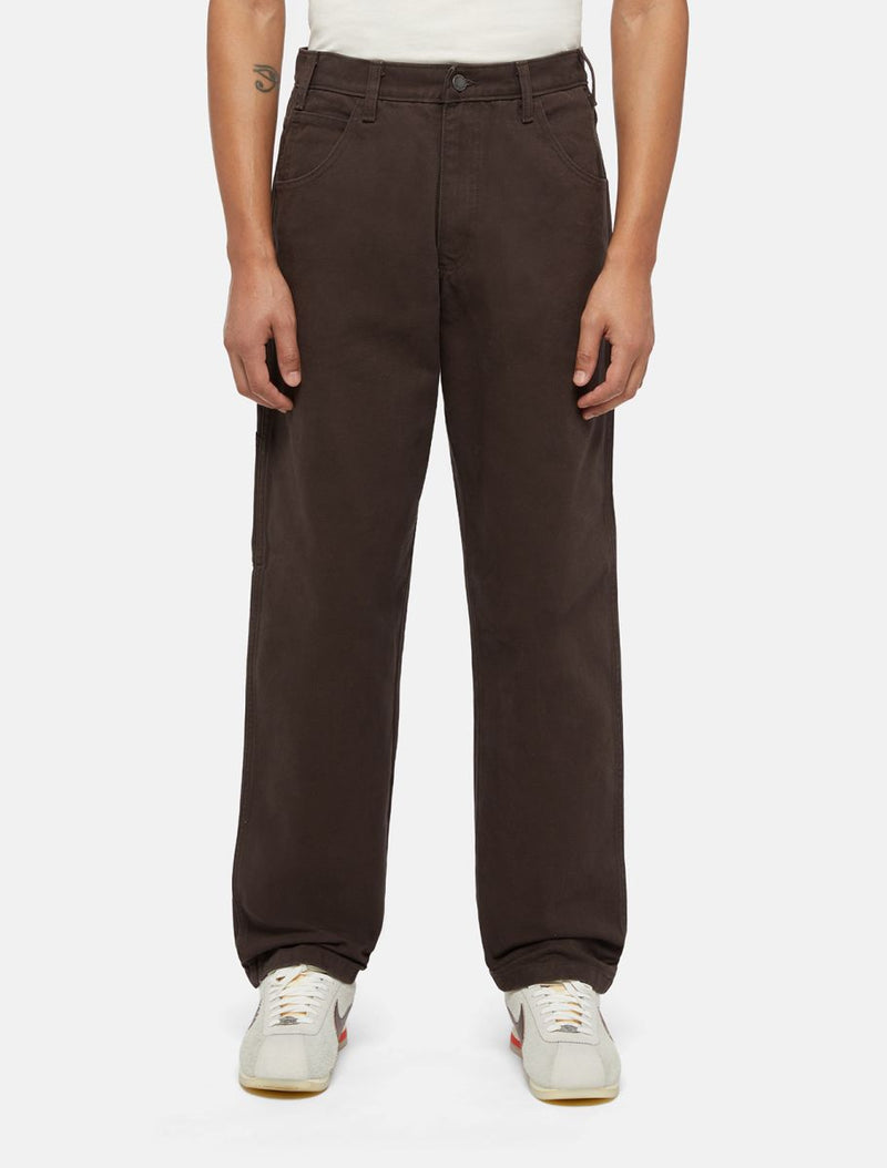 Load image into Gallery viewer, Dickies Men&#39;s Duck Canvas Carpenter Pants Dark Brown DK0AXIF0DB1
