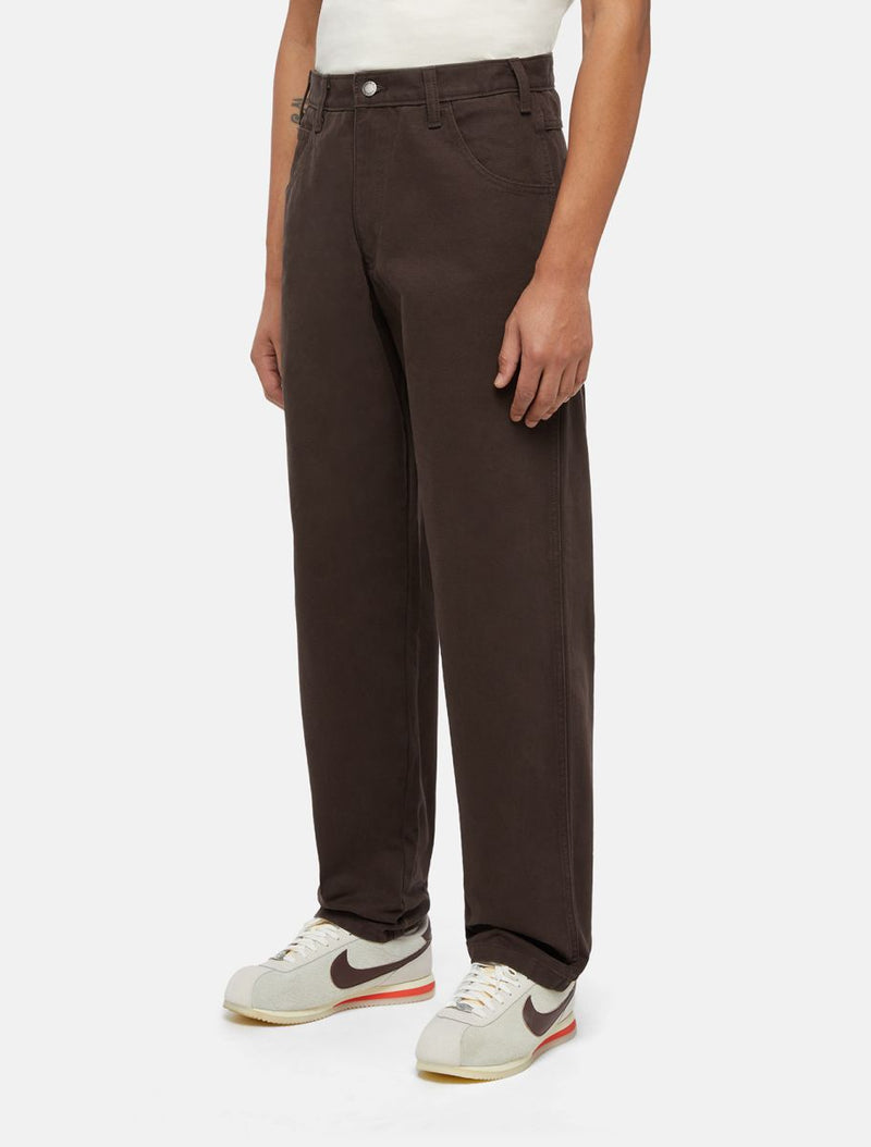 Load image into Gallery viewer, Dickies Men&#39;s Duck Canvas Carpenter Pants Dark Brown DK0AXIF0DB1
