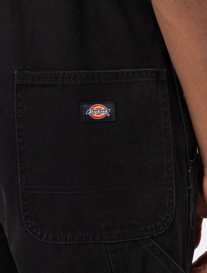 Load image into Gallery viewer, Dickies Men&#39;s Duck Canvas Classic Bib Stone Washed Black DK0A4XLXC40
