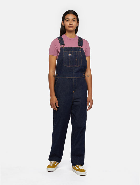 Dickies Women's Denim Classic Bib Rinsed DK0A4XYCRIN1