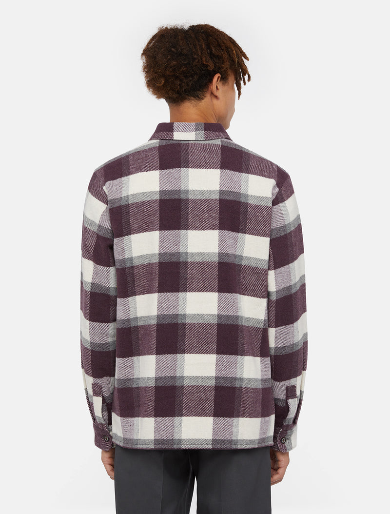 Load image into Gallery viewer, Dickies Men&#39;s Plaid Coaling Long Sleeve Shirt Plum DK0A4XZZJ56
