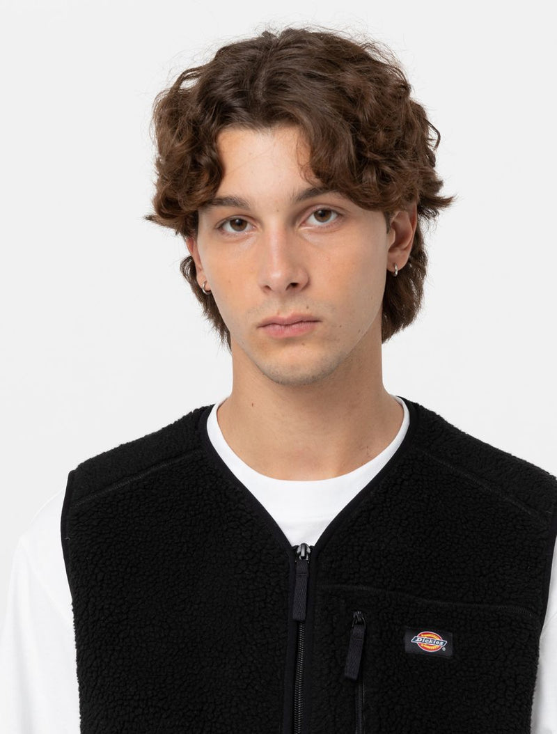 Load image into Gallery viewer, Dickies Men&#39;s Mount Hope Vest Fleece Black DK0A4YEGBLK
