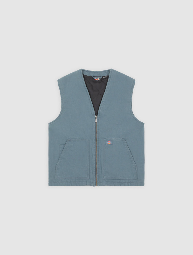 Load image into Gallery viewer, Dickies Men&#39;s Duck Canvas Gilet Vest Stormy Weather DK0A4YQKG701
