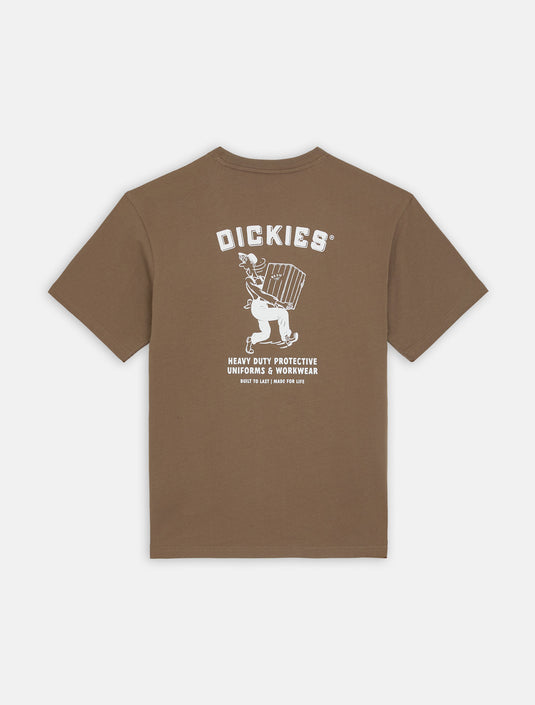 Dickies Men's Builder Short Sleeve T-Shirt Brown DK0A85SYMR11