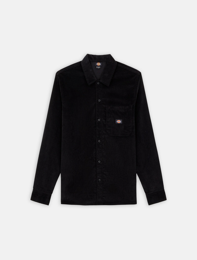 Load image into Gallery viewer, Dickies Men&#39;s Corduroy Long Sleeve Shirt Black DK0A8652BLK
