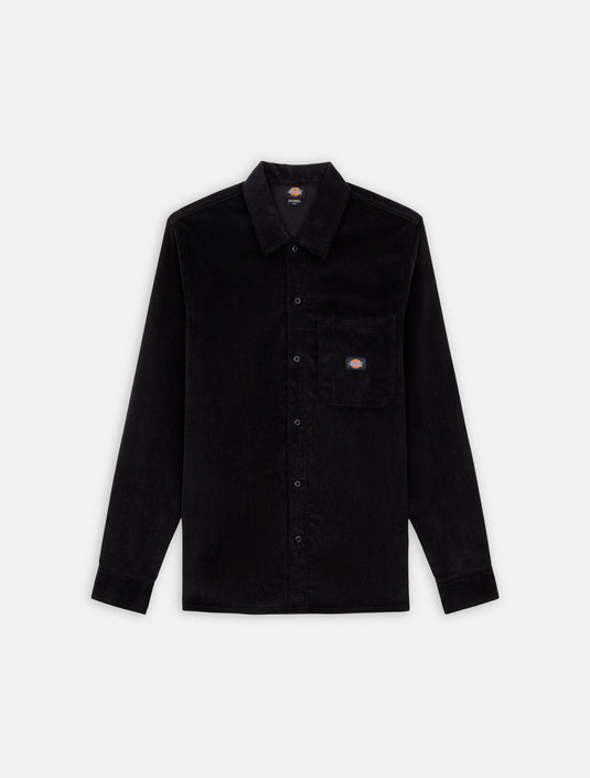 Dickies Men's Corduroy Long Sleeve Shirt Black DK0A8652BLK