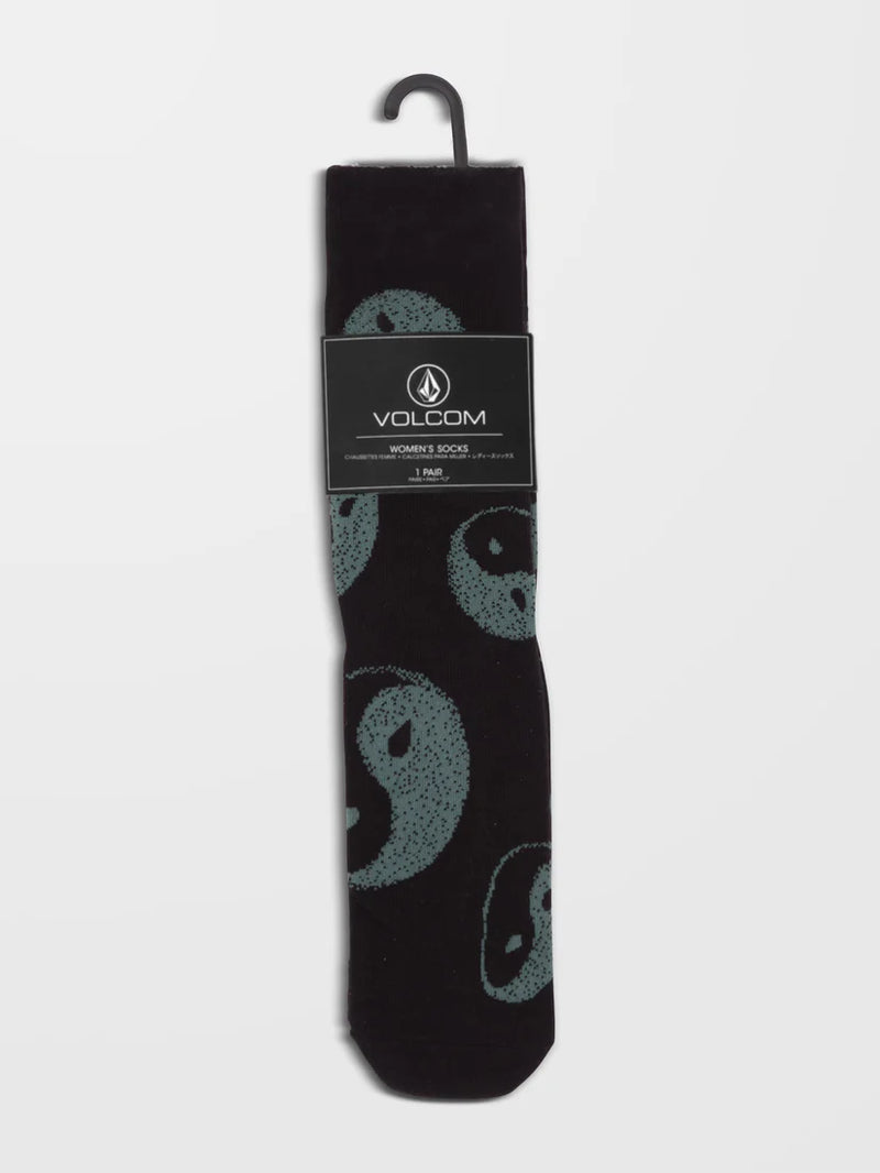 Load image into Gallery viewer, Volcom Women&#39;s Stone Sense Socks Black E6332401_BLK
