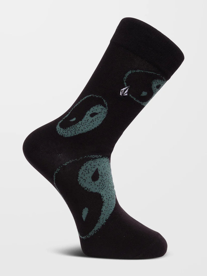 Load image into Gallery viewer, Volcom Women&#39;s Stone Sense Socks Black E6332401_BLK
