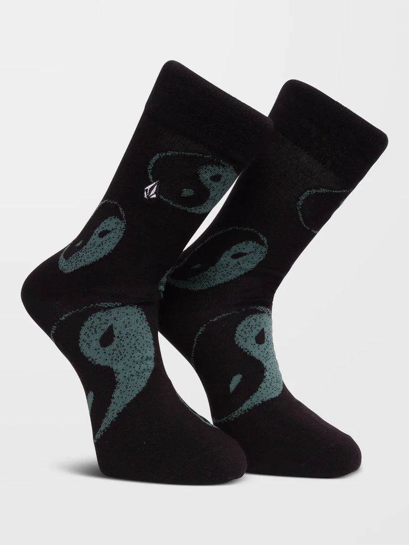 Load image into Gallery viewer, Volcom Women&#39;s Stone Sense Socks Black E6332401_BLK
