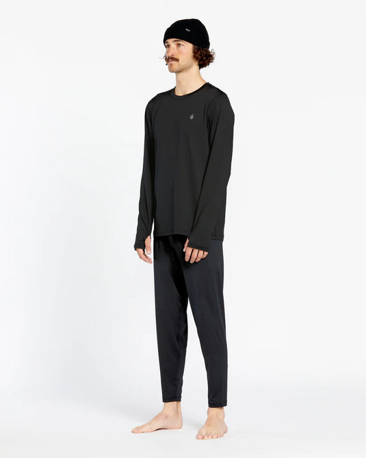 Volcom Men's V-Science Crew Base Layer Black G2152502_BLK