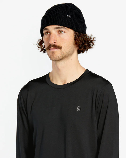 Volcom Men's V-Science Crew Base Layer Black G2152502_BLK