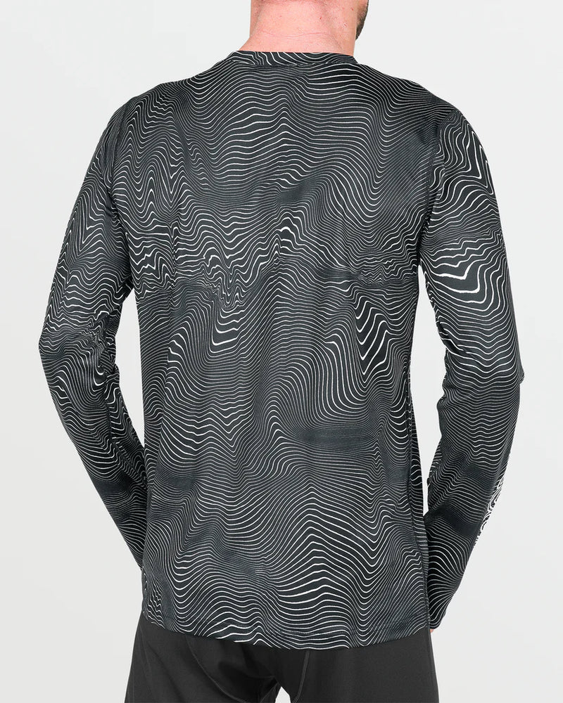 Load image into Gallery viewer, Volcom Men&#39;s V-Science Crew Base Layer Black Print G2152502_BLK
