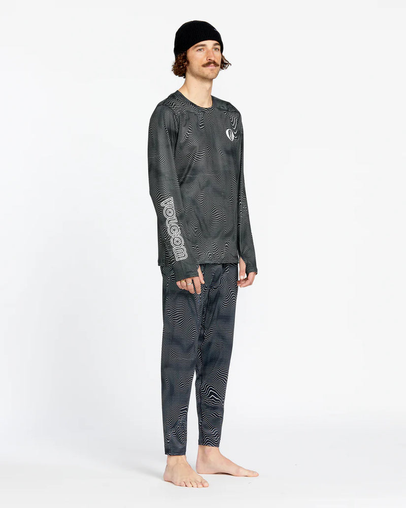 Load image into Gallery viewer, Volcom Men&#39;s V-Science Crew Base Layer Black Print G2152502_BLK
