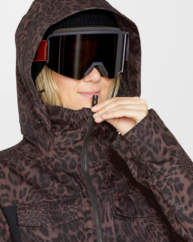 Load image into Gallery viewer, Volcom Women&#39;s Shiloh Snow Suit Leopard H0652503_LEO
