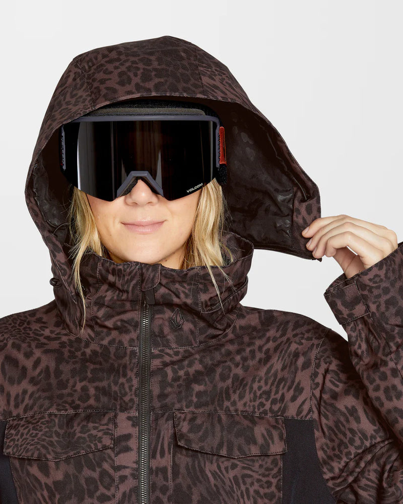 Load image into Gallery viewer, Volcom Women&#39;s Shiloh Snow Suit Leopard H0652503_LEO
