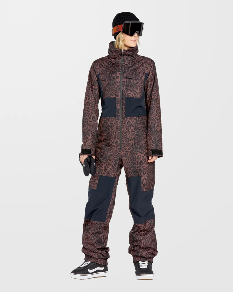 Load image into Gallery viewer, Volcom Women&#39;s Shiloh Snow Suit Leopard H0652503_LEO
