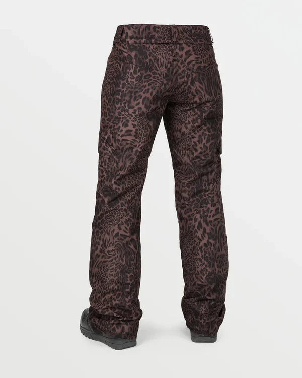 Load image into Gallery viewer, Volcom Women&#39;s Bridger Insulated Snow Pants Leopard H1252503_LEO
