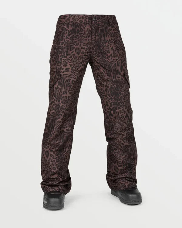 Load image into Gallery viewer, Volcom Women&#39;s Bridger Insulated Snow Pants Leopard H1252503_LEO
