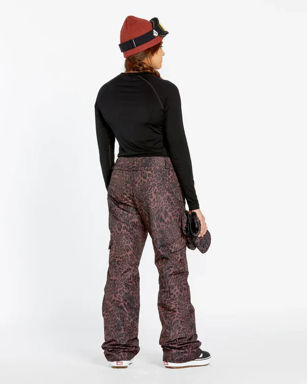 Load image into Gallery viewer, Volcom Women&#39;s Bridger Insulated Snow Pants Leopard H1252503_LEO
