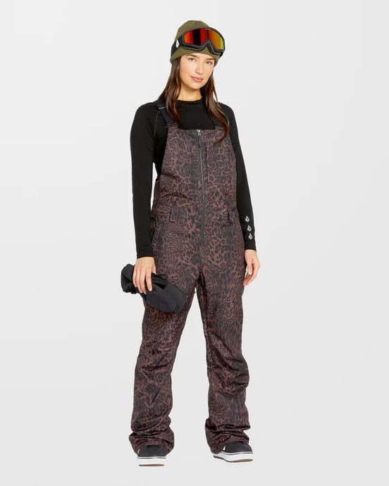 Volcom Women's Swift Bib Overall Leopard H1352506_LEO