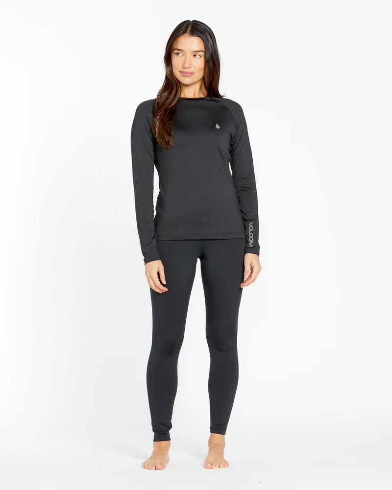 Load image into Gallery viewer, Volcom Women&#39;s V-Science Crew Base Layer Black H2152502_BLK
