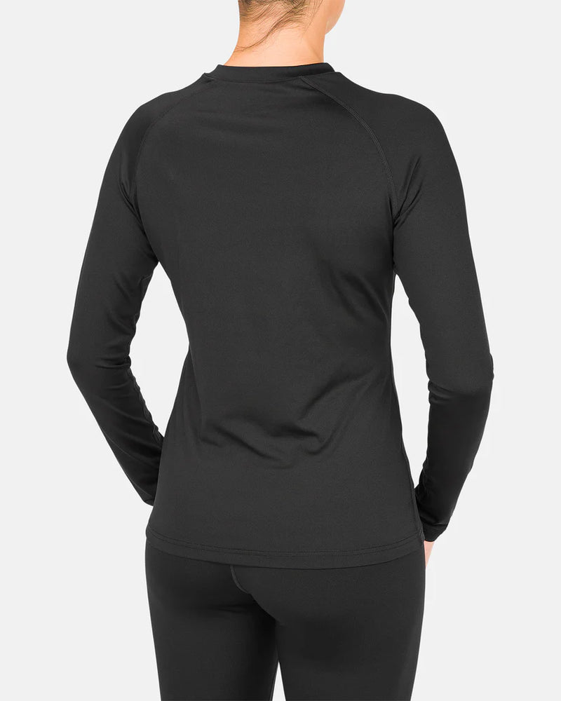 Load image into Gallery viewer, Volcom Women&#39;s V-Science Crew Base Layer Black H2152502_BLK
