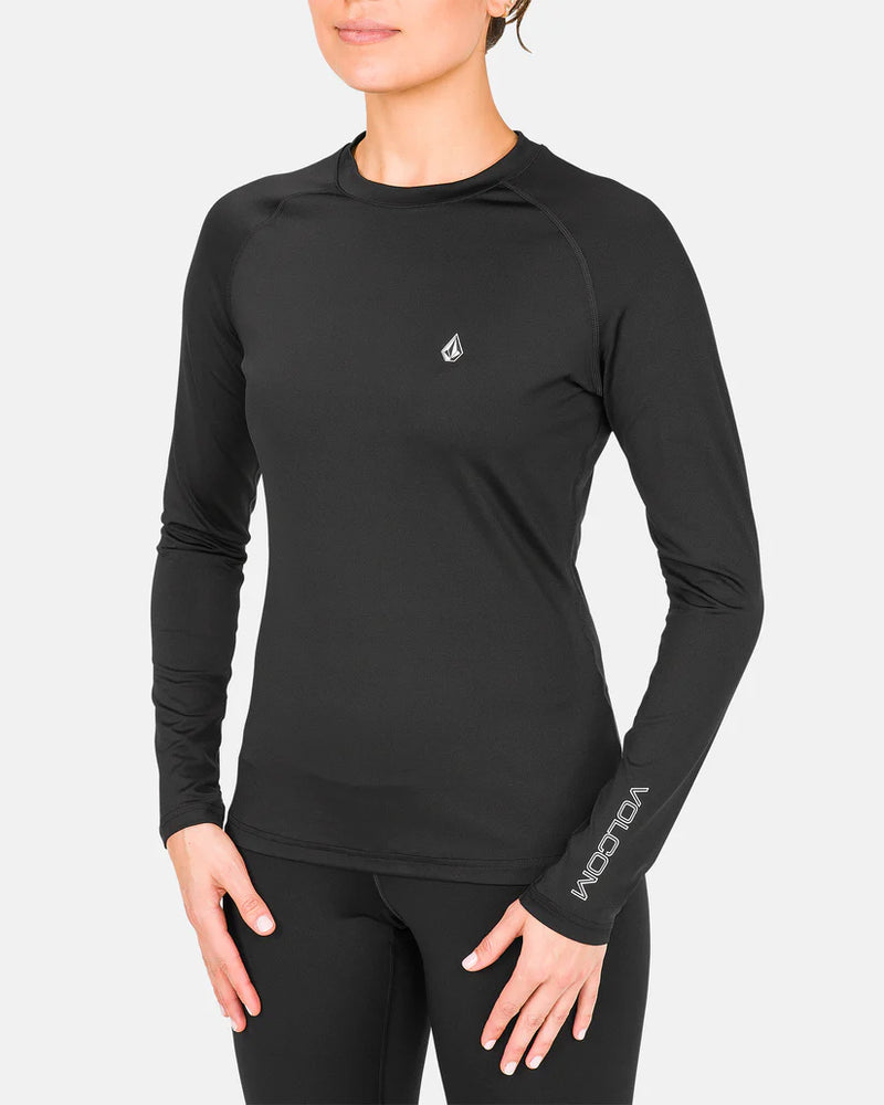 Load image into Gallery viewer, Volcom Women&#39;s V-Science Crew Base Layer Black H2152502_BLK
