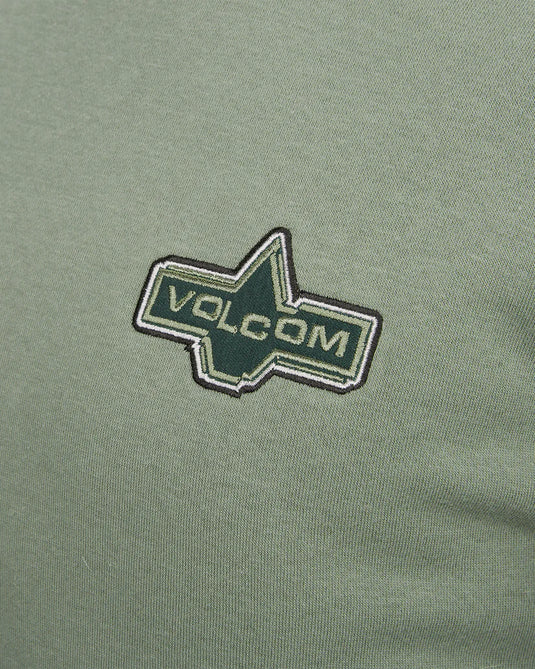 Volcom Women's Essential Crew Sweatshirt Lichen Green H4652501_LCG